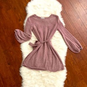 Muave Sweater Mini Dress
